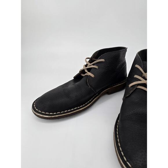 Seavees Three Eye Pebbled Leather Chukka Black Boot Dress Shoe Mens Sz 13 - Picture 2 of 12